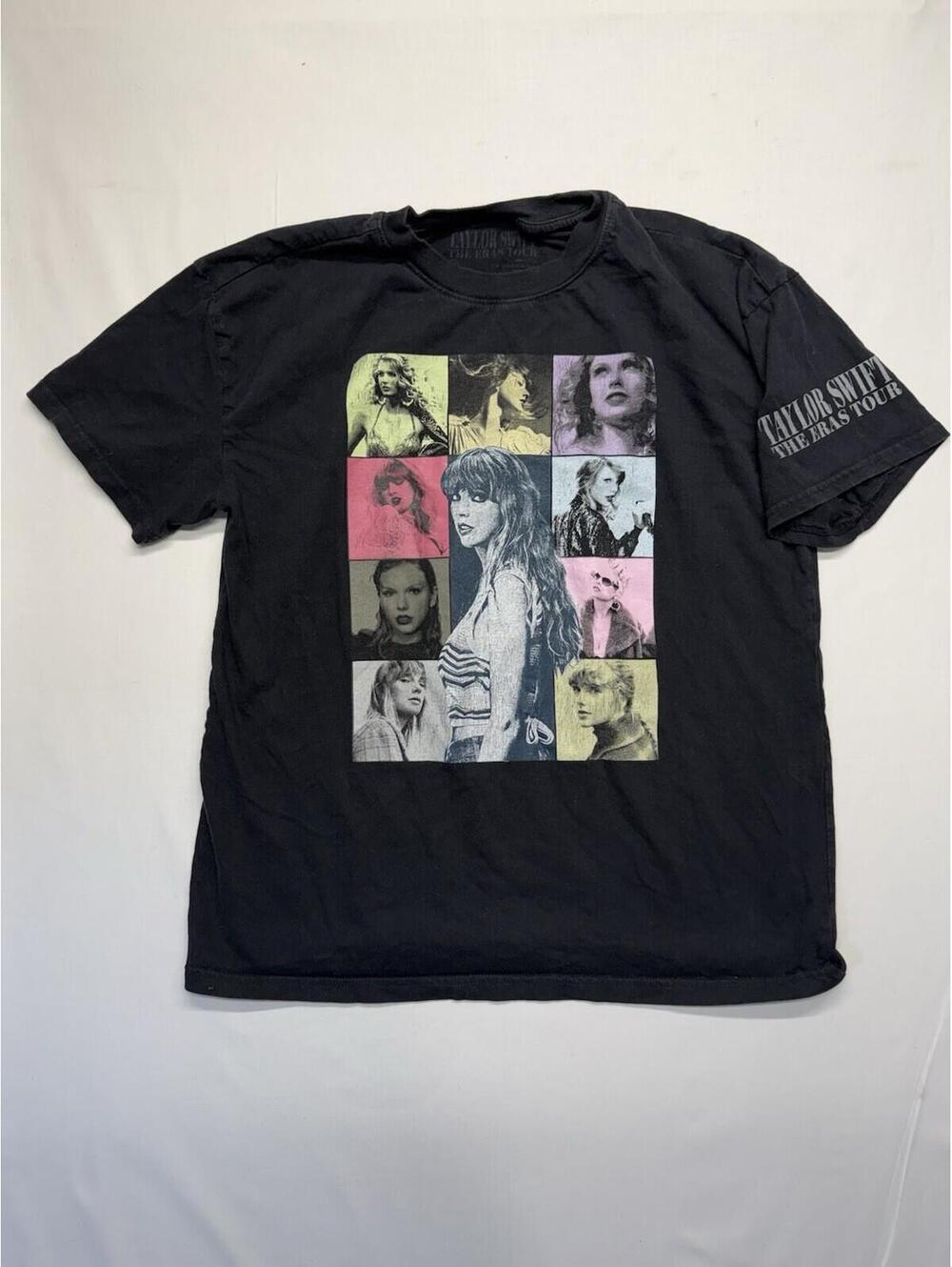 Taylor Swift Eras Tour 2023 Black Double Sided Concert T-shirt Size M